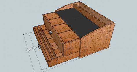 hubby's birthday?? Dresser-top Valet/Watch Case/Charging Station #1: Planning the Valet Design - by asmang @ LumberJocks.com ~ woodworking community Vintage Woodworking Plans, Woodworking Christmas Gifts, Mens Dresser, Dresser Valet, Woodworking Desk Plans, Dresser Top, Woodworking Classes, Wood Shop Projects, Woodworking Workshop