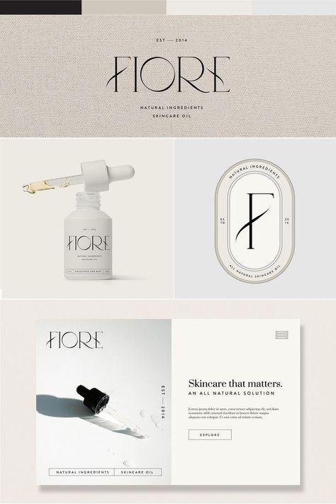 Skincare Branding Design, Skin Care Branding Design, Minimal Skincare, Minimalist Skincare, Skincare Logo, Skincare Branding, Natural Skincare Brands, Cosmetic Logo, Cosmetic Packaging Design