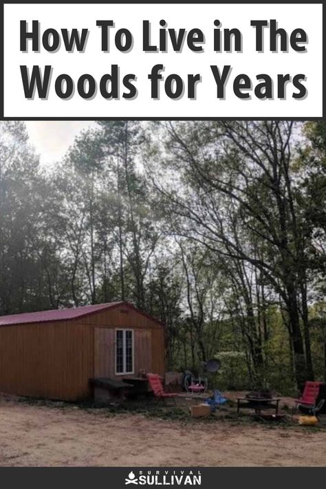 It's possible to live in the woods for years, and do so comfortably, but you'll have to have your act together. Learn how to pull it off here. #wilderness #survival Survival In The Woods, Bug Out Location, Camping In The Woods, Well Drilling, Survival Techniques, Water Sources, Building Techniques, Wilderness Survival, Outdoor Survival