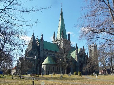 Thinking of looking for some creepy things to do while visiting Norway, check out this post on our favorite haunted places in Norway. Nidaros Cathedral, Trondheim Norway, Lincoln Cathedral, Canterbury Cathedral, Apostle John, Visit Norway, Trondheim, Haunted Places, Reykjavik