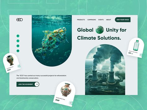 In the digital era, our designers have a well-designed #ClimateChange Website for raising awareness about climate. When users can engage with impactful visuals, join awareness events and #campaigns, and discover sustainable activities like waste re-producing to make a difference. Together, let's combat climate change and protect our planet!  #climate #website #websitedesign #climatewebsite #GreenBuilding #ClimateAction #climatesolutions #Sustainability #environment Sustainable Activities, Portal Design, Biodiversity Conservation, Protect Our Planet, Brochure Layout, Awareness Campaign, Environmental Awareness, Climate Action, Sponsored Content