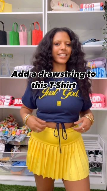 Kishara on Instagram: "Turn in Tee into a drawstring Tee. I love this hack because it can be used in so many different ways @godisdope 

#capcut #capcutmylife" Tshirt Hacks, Cut Up T Shirt, Cut Shirt Designs, Instagram Link In Bio, Tied T Shirt, Clothes Diy, Instagram Link, Cut Up, T Shirt Diy