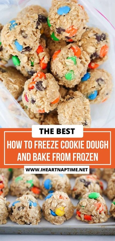 Having frozen cookie dough always on hand is the best way to have fresh cookies anytime you want. Learn how to freeze cookie dough and bake from frozen with these tips! Cookie Dough To Freeze And Bake Later, Best Cookies To Freeze, Freezer Cookie Dough Recipes, How To Freeze Cookie Dough, Frozen Cookie Dough Recipe, Freezable Cookie Dough, Freezer Cookies Recipes, Freezer Cookie Dough, Freezing Cookie Dough