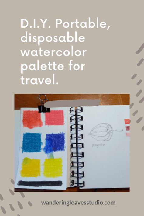 Diy Watercolor Palette, Watercolor Pallet, How To Make Water, Nature Journaling, Relief Society Activities, Visual Notes, Color Pad, Watercolor Pencil, Watercolor Journal