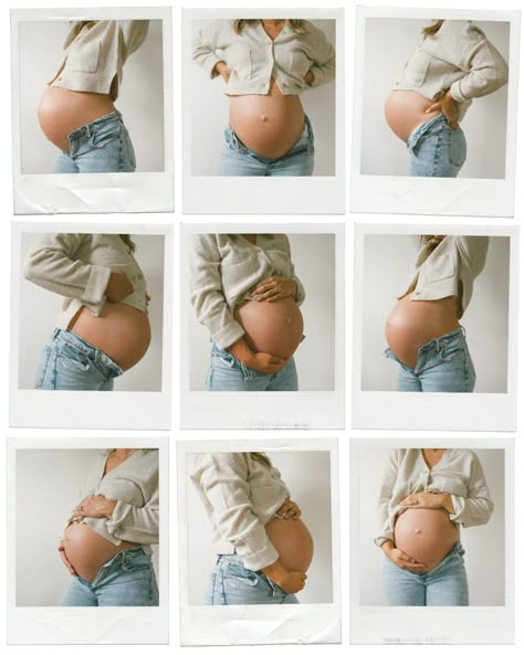 3rd Trimester Photoshoot, First Trimester Pictures, 3rd Trimester Pictures Photo Ideas, Easy Maternity Photos, First Trimester Photo Ideas, Third Trimester Photoshoot, First Trimester Photoshoot, Baby Bump Polaroid Pictures, Self Portrait Maternity Photography