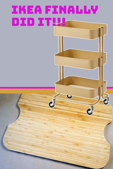 Ikea Cart Topper Diy, Ikea Raskog Cart Topper, Utility Cart Nightstand, Raskog Cart Nursery, Ikea Trolley Hack, Ikea Rolling Cart Ideas, Ikea Raskog Cart Ideas, Ikea Cart Ideas, 3 Tier Rolling Cart Ideas