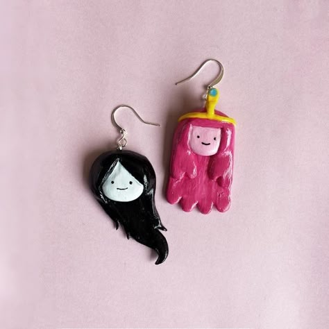 Adventure Time Clay Art, Kirby Earrings, Marceline And Bubblegum, Clay Keychain, Clay Magnets, Clay Inspo, Clay Things, Clay Diy Projects, Clay Crafts Air Dry