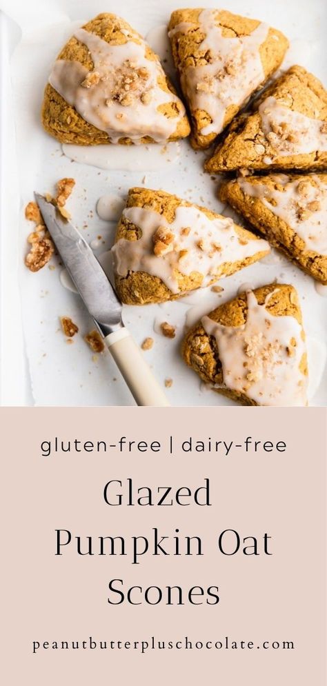 Soft, tender pumpkin oat scones made gluten free and dairy free. Gluten Free Pumpkin Scones, Dairy Free Scones, Gluten Free Pumpkin Cookies, Oat Scones, Cookies Sans Gluten, Gluten Free Pumpkin Spice, Gluten Free Scones, Dairy Free Pumpkin, Pain Sans Gluten