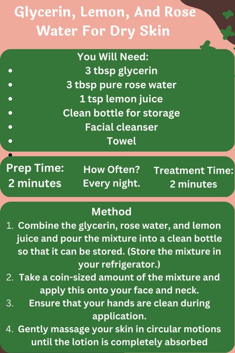 Use Of Glycerin For Skin, Glycerine For Skin Benefits Of, Rose Water Benefits, Facial Care Routine, Natural Face Skin Care, Homemade Beauty, Beauty Diy, Face Acne, Skin Benefits