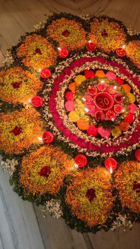 diwali 🪔 Diwali Pooja Decoration, Pooja Decor, Diwali Pooja, Vishnu Wallpapers, Lord Vishnu Wallpapers, Flower Rangoli, Lord Vishnu, Room Inspiration Bedroom, Diwali