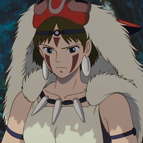 Studio Ghibli Girl Characters, Ghibli Studio Characters, San Princess Mononoke Icon, Princess Mononoke Matching Icons, Princesses Mononoke, Princess Mononoke Pfp, Princess Mononoke Icon, Princess Mononoke Drawing, Studio Ghibli Mononoke