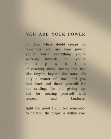 YOU ARE YOUR POWER ✨ You Are Your Power, More Power To You Quote, You Have No Power Over Me, You Have The Power, Stand In Your Power Quotes, Call Back Your Power, Own Your Power, The Power Of Now, Books 2024