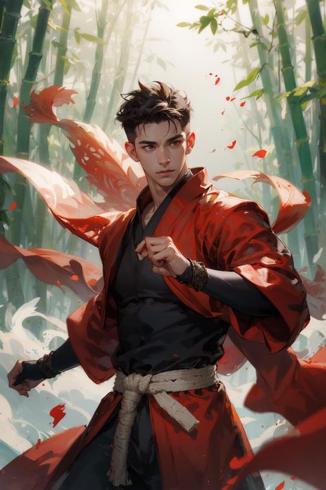 Image posted by Gizero Modern Samurai Character, Fantasy Martial Artist, Monk Fantasy Art, Monk Anime, Dnd Monk, Monk Dnd, Fate Characters, Warrior Outfit, Fantasy Theme