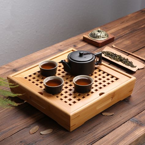 Smarter Shopping, Better Living!  Aliexpress.com Teapot Crafts, طقم شاي, Bamboo Tea, Tray Styling, Bamboo Crafts, Teapots And Cups, Gongs, Tea Tray, Water Storage