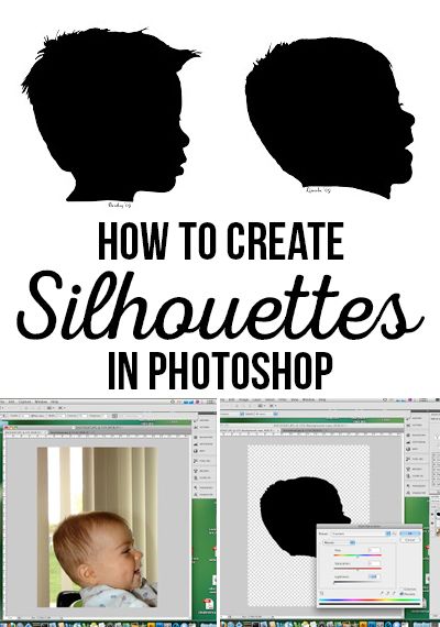 How-to create Silhouettes in Photoshop for Mother's Day via @craftingchicks Preschool Silhouette Craft, How To Make Silhouette Pictures, Silloettes Art Easy, Sillouttes Images, Child Silhouette, Diy Silhouette, Heart Shadow, Inkscape Tutorials, Silhouette Cameo 4