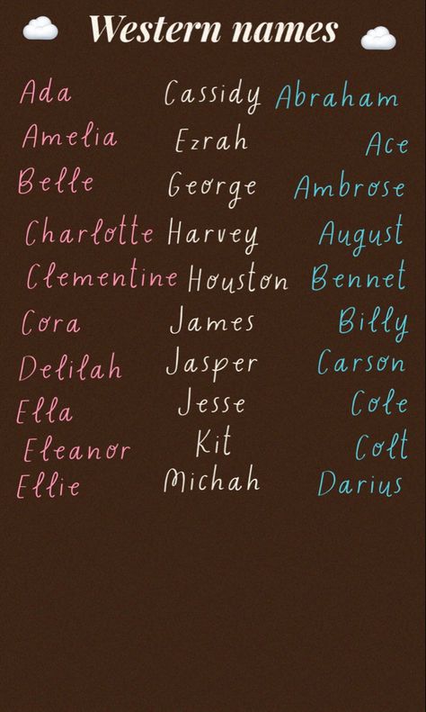 Western Baby Names Girl, Cowgirl Baby Names, Cowgirl Names, Native American Names, Western Baby Names, Star Names, Western Baby Girls, Cowboy Names, Oc Names