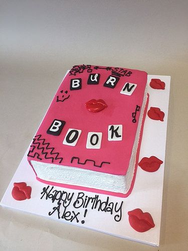 CREATIVE CAKES | Tinley Park, IL www.realbuttercream.com This cake is so Fetch. Burn book cake from Mean Girls! Awesome! 18th Birthday Cake For Girls, Birthday Cakes Girls Kids, Mean Girls Party, Teen Cakes, Birthday Cakes For Teens, Girl Bday Party, Book Cake, Bday Party Theme, 18th Birthday Cake