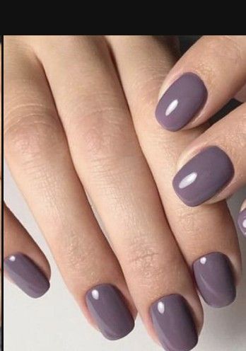 Purple Tones Nails, Dusty Nail Color, Purplish Grey Nails, Lavender Gray Nails, Neutral Nails For Olive Skin, Antique Purple Nails, Taupe Purple Nails, Fall Lavender Nails, Soft Fall Nail Colors