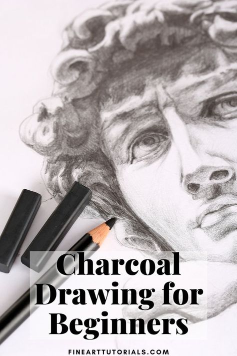 Creative Charcoal Drawing, Drawing In Charcoal, Beginning Charcoal Drawing, Charcoal Techniques Art Lessons, Learn Charcoal Drawing, Sketching With Charcoal, How To Do Charcoal Art, Charcoal Shading Techniques, Carbon Pencil Drawing