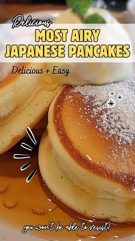 Fluffiest Pancakes Ever? This Japanese Recipe Proves It’s Possible Japanese Style Pancakes, Japanese Pancakes Fluffy Recipe, Fluffy Japanese Pancakes Recipe, Breakfast Omelets, Pancake Recipies, Japanese Pancake Recipe, Luxurious Breakfast, Fluffiest Pancakes, Keto Blueberry Muffins