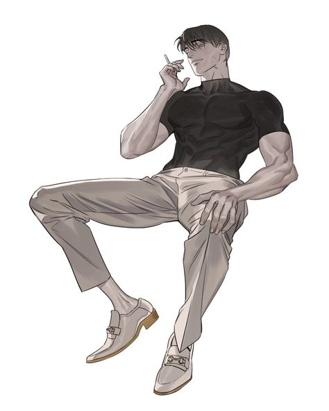 Taking Off Helmet Pose Reference, Sitting Art Reference, Man Sitting Pose, Man Sitting Pose Reference, Drawing Reference Male, 남성 근육, Man Sitting, Arte Sketchbook, Digital Art Anime