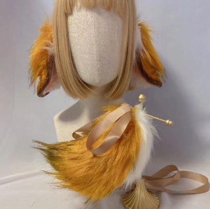 New Golden Brown Holland Lop Bunny Rabbit Ears Hairhoop Headwear Headband Tail For Cosplay Game Costume Accessories - Cosplay Costumes - AliExpress - Google Chrome Tiger Ears And Tail, Brown Cat Ears And Tail, Bunny Ear Clips, Holland Lop Bunny, Bunny Ears And Tail, Accessories Cosplay, Cute Adjustable Bunny Ears Hair Accessories, Lop Bunny, Holland Lop Bunnies