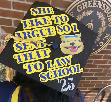 Lawyer Cap Ideas, Law School Grad Cap Ideas, Law Cap Decoration, Graduation Cap Designs Law School, Next Stop Law School Grad Cap, Pre Law Graduation Cap, Graduation Cap Designs Law, Law School Grad Cap, Lawyer Graduation Cap