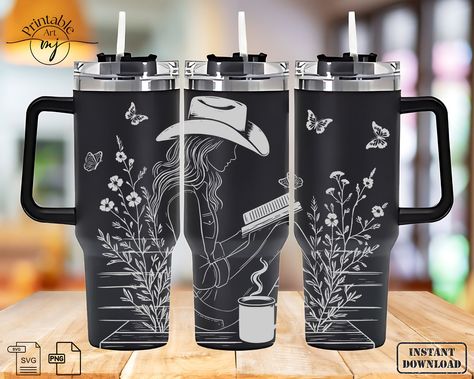 Book Tumbler, Wildflower Theme, Svg Western, Wolf Illustration, 40 Oz Tumbler, Engraved Tumbler, Laser Engraving Machine, Engraved Design, 40oz Tumbler