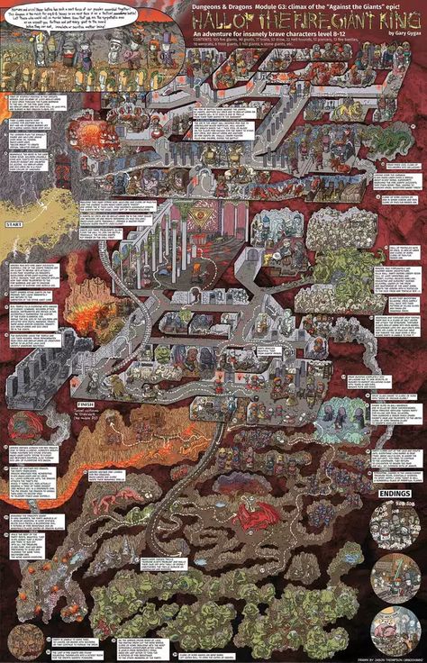 D&D Art by Jason Thompson - Imgur Fantasy World Maps, Fantasy Cartography, Dungeon Map, Fire Giants, Dungeons And Dragons Adventures, Isometric Map, Fantasy Map Making, Dragons 5e, Creature Fantasy