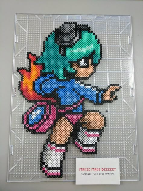 Ramona Flowers Perler Beads, Eddsworld Perler Beads, Pilgrim Art, Perler Designs, Bead Templates, Pixel Beads, Pearl Beads Pattern, Easy Perler Beads Ideas, Perler Art