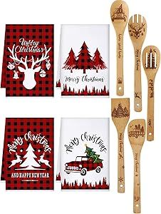 Christmas Gifts Kitchen, Cooking Christmas, Christmas Spoons, Kitchen Christmas Gifts, Kitchen Decorations, Candy Crafts, Christmas Kitchen Decor, Buffalo Check Plaid, Linen Store