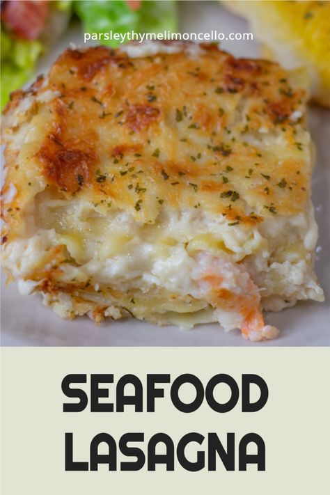 Seafood Lasagna Recipe, Seafood Lasagna Recipes, Seafood Casserole Recipes, Seafood Dish Recipes, Seafood Lasagna, Seafood Pasta Recipes, Seafood Entrees, Best Seafood Recipes, Shrimp Recipes For Dinner