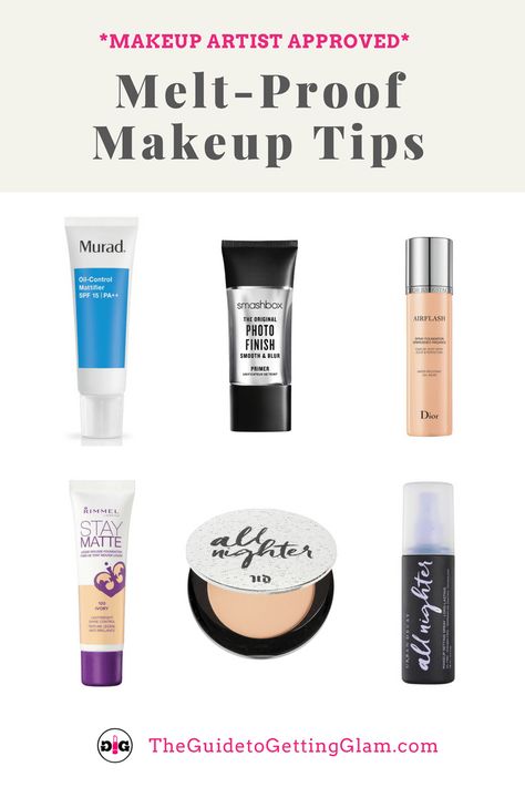 Meltproof Makeup Tips. Find out how to beat the heat this summer with these makeup artist approved products for sweatproof makeup Makeup Flatlay, Sweat Proof Makeup, Learn Makeup, Makeup Hacks Tutorials, Girl Guide, Best Makeup Tips, Makeup Lessons, Easy Makeup Tutorial, Colorful Eye Makeup