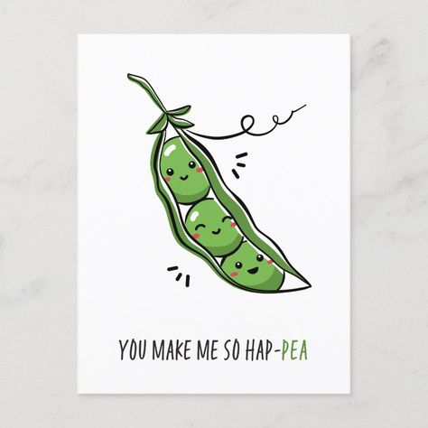 A funny pun card featuring peas for all occasions Doodle Puns, Cute Pun Cards, Psychology Puns, Thank You Puns, Puns For Kids, Card Puns, Pun Art, Pun Cards, Funny Thank You Cards