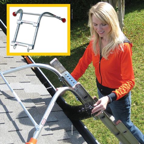 Ladder-Max Standoff Stabilizer - Increase Ladder Safety - GutterBrush Pvc Gutters, Gutter Cleaning Tool, Ladder Stand, Ladder Safety, Ladder Stabilizer, Gutter Guards, Gutter Protection, Ladder Stands, Leaf Guard