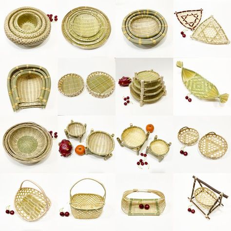 #Creative #Bamboo #Storage #Basket Handmade bamboo woven products basket creative storage basket fruit basket