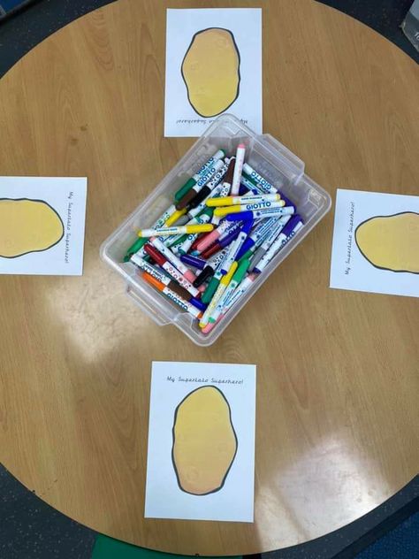 Supertato Eyfs Activities, Eyfs Supertato, Supertato Activities, Supertato Eyfs, Eyfs Superheroes, Superhero Theme Preschool, Superheroes Eyfs, Play Based Classroom, Lights And Sirens