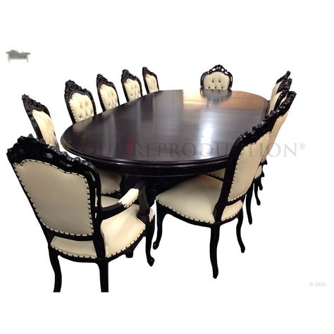 french-provincial-franciscan-12-seater-dining-table French Dining Room, 12 Seater Dining Table, Dining Room Luxury, French Provincial Dining, Dining Room French, Mahogany Bookcase, French Dining Chairs, Mahogany Dining Table, Pub Chairs