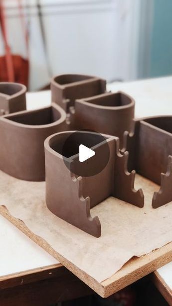 Sarah Diane | Small Batch Ceramic Goods on Instagram: "Day two of Brush Holder production. I hope you enjoy my quick narrated tutorial 🥰 these available in NOVEMBER!   #pottery #potteryvideos #potterystudio #ceramicvideo #potteryofinstagram #potterylife #potteryart" Functional Handbuilt Pottery, Small Handbuilt Pottery Ideas, Handmade Ceramic Vases Pottery, Small Ceramic Ideas, Small Pottery Ideas, Pottery Ideas Handbuilt, Pottery Handbuilding Ideas, Functional Pottery Ideas, Handbuilt Pottery Ideas