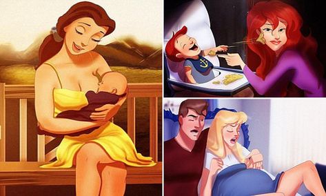 Disney Art Style, Princess Illustration, Princesas Disney Anime, Pregnant Princess, Disney Princess Babies, Disney Princesses And Princes, All Disney Princesses, Disney Princess Modern, Images Disney