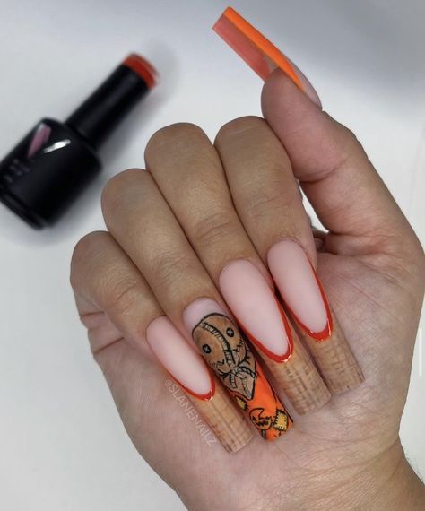 Trick Or Treat Nails, Cat Claw Nails, Cute Halloween Nails, Cherry Nails, Trick R Treat, Claw Nails, Long Acrylic Nails Coffin, Coffin Shape Nails, Star Nails