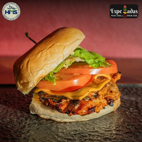 Elevate your meal with our Chicken Fillet Burger.  

#espetadas #periperi #Grillrestaurant #NJ #HMS #halal #healthyfood #burgerlover #chickenburger #foodieheaven #filletburger Chicken Fillet Burger, Chicken Fillet, Portuguese Cuisine, Grill Restaurant, Chicken Burgers, Places To Eat, Grilling, Healthy Recipes, Restaurant