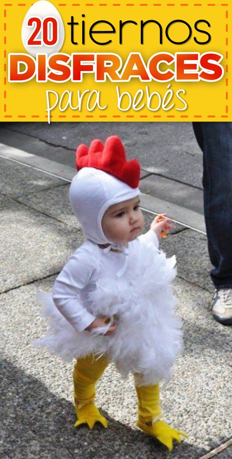 Estas fotos juntan la ternura de los bebés con la ternura de los animales. ¡Se ve en sus rostros la alegría de estar disfrazados! Rooster Costume, Raising Chicks, Rooster Art, Chickens And Roosters, Dress Up Costumes, Cute Costumes, Diy Costumes, Overwatch, Halloween Diy