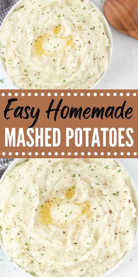 These easy to make homemade mashed potatoes are the best comfort food side dish recipe! These mashed potatoes from scratch are creamy and butter and easy to make with only 5 ingredients. Everyone loves this easy and delicious mashed potatoes recipe. #eatingonadime #potatoesrecipe #cheesypotatoes #holidayrecipes #sidedishrecipes Homemade Mashed Potatoes Easy, Freeze Mashed Potatoes, Best Homemade Mashed Potatoes, Quick Mashed Potatoes, Best Mashed Potatoes Recipe, Homemade Mashed Potatoes Recipe, Mashed Potatoes From Scratch, Mashed Potatoes Recipe Easy, Potatoes Mashed