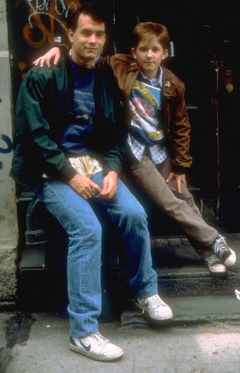 Tom Hanks and Jared Rushton on the set of "Big", 1988 Big Tom Hanks, Big 1988, Tom Hanks Movies, Kids' Movies, Hollywood Legends, Tom Hanks, Celebrity Art, Tom Cruise, Classic Tv