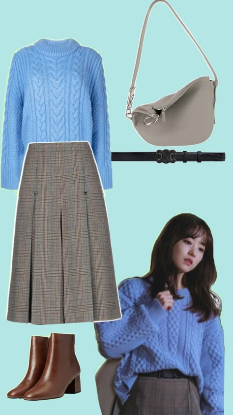 #trendy fit✨👀,🩵🩶, #korean fashion inspo💅🏻,#fashionable🔥#winter wear. Cute Kdrama Outfits, Kdrama Casual Outfit, Kdrama Work Outfits, Doom At Your Service Outfit, Kdrama Outfit Ideas, Kdrama Fashion Outfits, Park Bo Young Fashion, Kdrama Inspired Outfits, Korean Drama Outfits