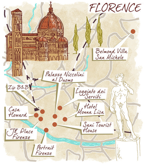 Florence Map Illustration, Firenze Map, Florence Illustration, Florence Map, City Maps Illustration, Italy Bologna, Florence City, Illustrated Maps, Florence Travel