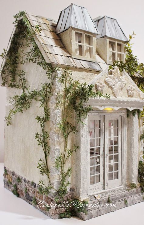 Cinderella Moments: A Place to Create Dollhouse Terrace Room, تحت الدرج, French Dollhouse, Custom Dollhouse, Cinderella Moments, Miniatures Diy, Victorian Dollhouse, Miniature Rooms, Victorian Terrace