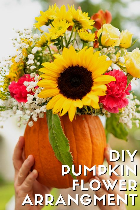 Make your own Thanksgiving Centerpiece with my easy to follow instrucionts. I'll show you how to make a lovely DIY Pumpkin Flower Arrangement. All made with grocery store items. Pumpkin Flower Arrangement, Pumpkin Floral Arrangements, Grocery Store Items, Flower Structure, Pumpkin Vase, Pumpkin Arrangements, Pretty Pumpkins, Beautiful Pumpkins, Plastic Pumpkins