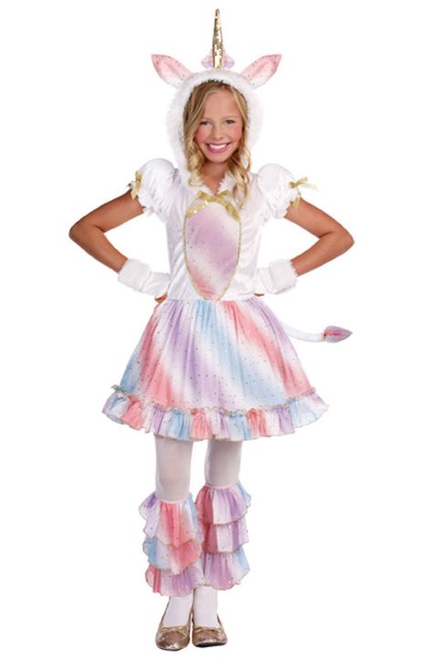 Enchanted Unicorn Child Costume Animal Costumes For Girls, Pink Unicorn Costume, Princess Costume Kids, Unicorn Halloween Costume, Party City Costumes, Supergirl Costume, Unicorn Halloween, Unicorn Costume, Unicorn Dress